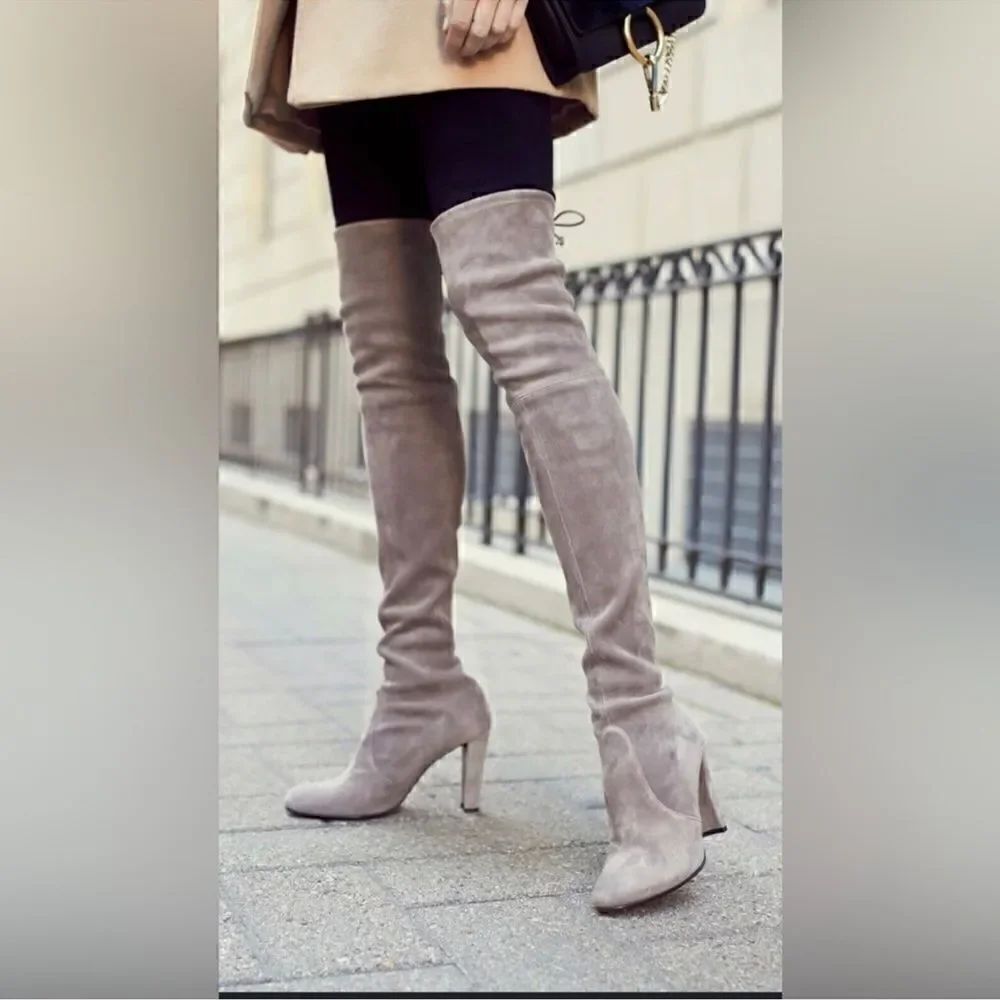 Stuart Weitzman Highland Boot in Topo - Picture 8 of 12